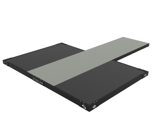 plate-forme d'haltérophilie avec absorption du bruit et des vibrations